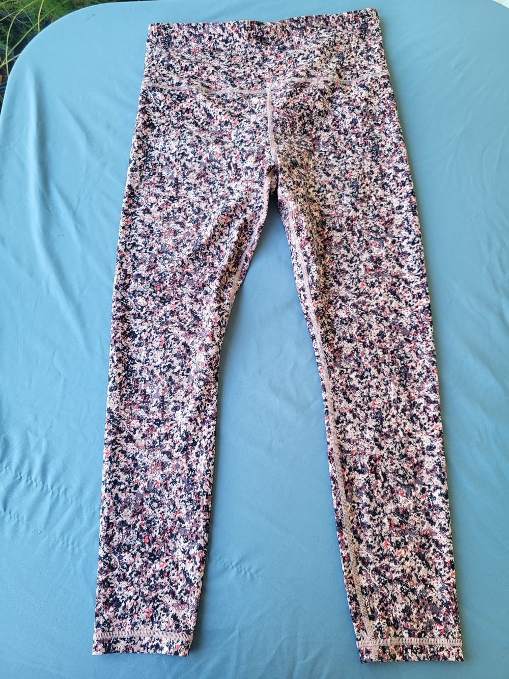 Athleta Pink Multi High-Rise Printed Leggings